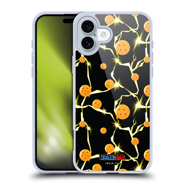 Dragon Ball Iconic Pattern Soft Gel Case for Apple iPhone 16 Plus