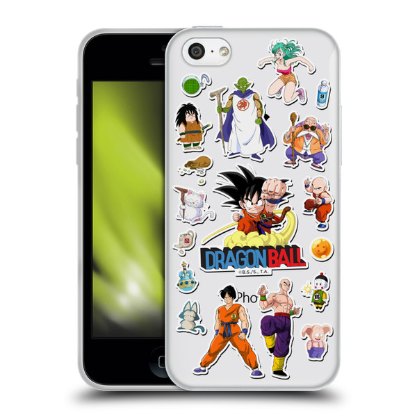 Dragon Ball Iconic Characters Collage Soft Gel Case for Apple iPhone 5c