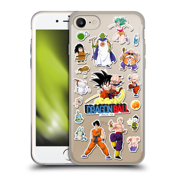 Dragon Ball Iconic Characters Collage Soft Gel Case for Apple iPhone 7 / 8 / SE 2020 & 2022