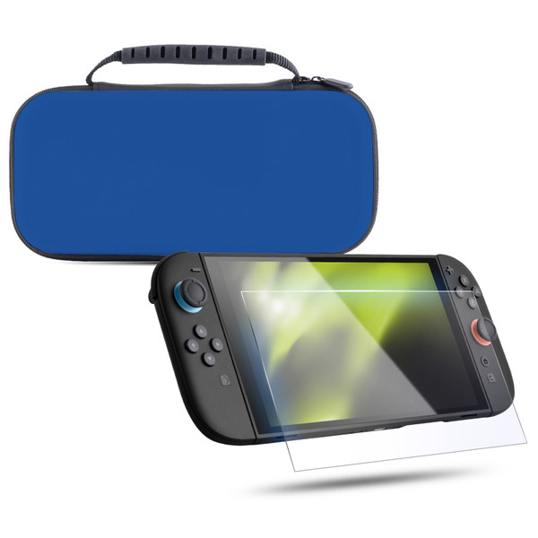 Head Case Designs BLUE HARD STORAGE TRAVEL CARRY CASE AND SCREEN PROTECTOR FOR Nintendo Switch 2