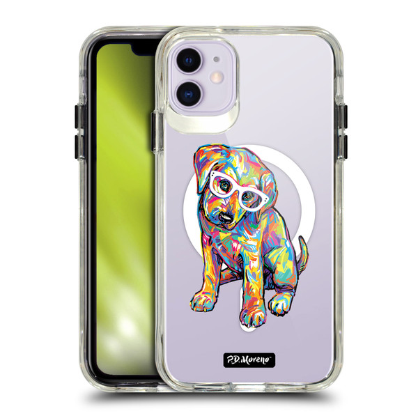 P.D. Moreno Gothic Art Labrador Retriever SHOCKPROOF BUMPER CASE COMPATIBLE WITH Apple iPhone 11 & MAGSAFE