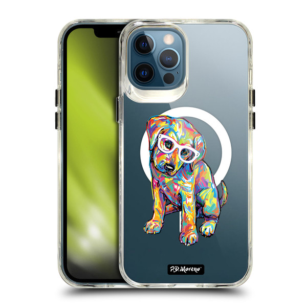 P.D. Moreno Gothic Art Labrador Retriever SHOCKPROOF BUMPER CASE COMPATIBLE WITH Apple iPhone 12 Pro Max & MAGSAFE