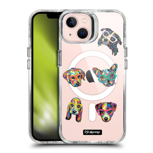 P.D. Moreno Gothic Art Dog Heads SHOCKPROOF BUMPER CASE COMPATIBLE WITH Apple iPhone 13 & MAGSAFE