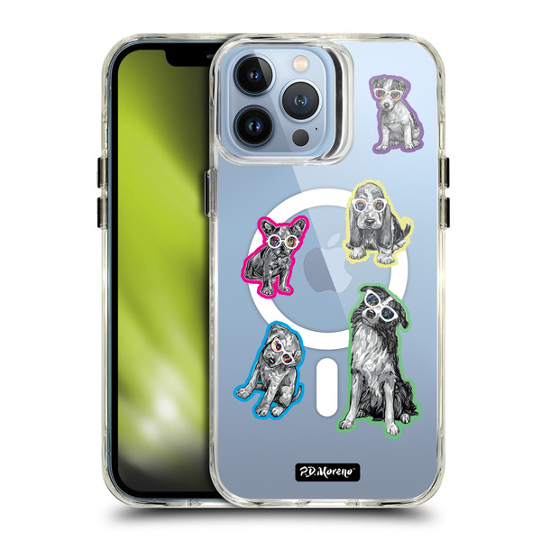 P.D. Moreno Gothic Art Dogs Greyscale SHOCKPROOF BUMPER CASE COMPATIBLE WITH Apple iPhone 13 Pro Max & MAGSAFE