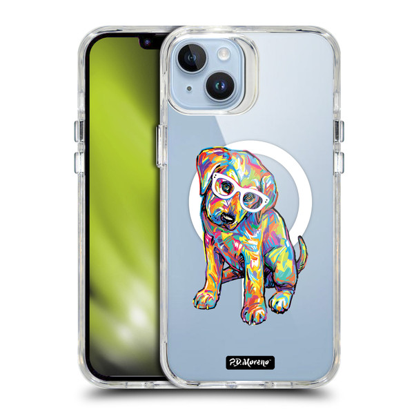 P.D. Moreno Gothic Art Labrador Retriever SHOCKPROOF BUMPER CASE COMPATIBLE WITH Apple iPhone 14 Plus & MAGSAFE