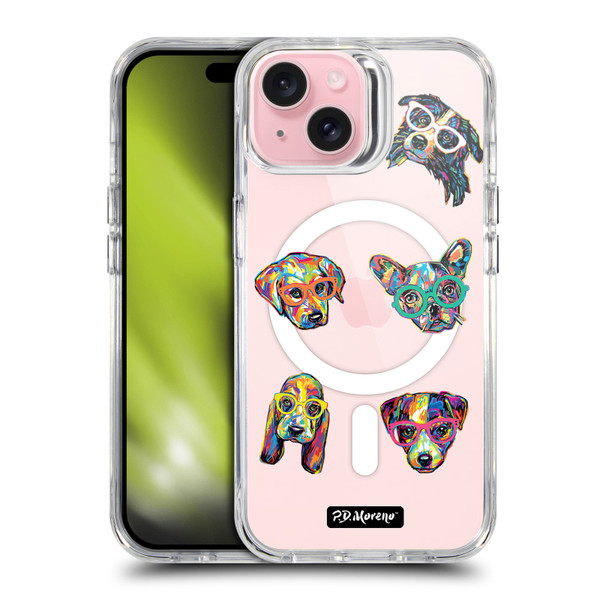 P.D. Moreno Gothic Art Dog Heads SHOCKPROOF BUMPER CASE COMPATIBLE WITH Apple iPhone 15 & MAGSAFE