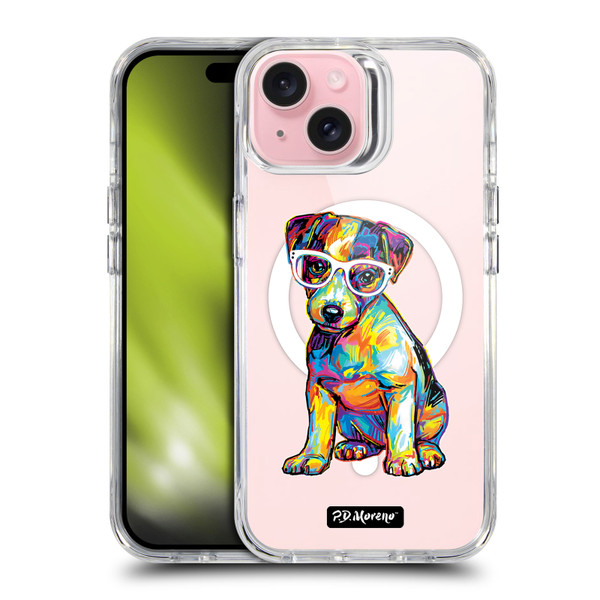P.D. Moreno Gothic Art Jack Russell SHOCKPROOF BUMPER CASE COMPATIBLE WITH Apple iPhone 15 & MAGSAFE