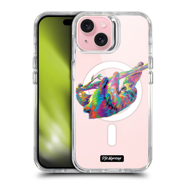 P.D. Moreno Gothic Art Sloth SHOCKPROOF BUMPER CASE COMPATIBLE WITH Apple iPhone 15 & MAGSAFE