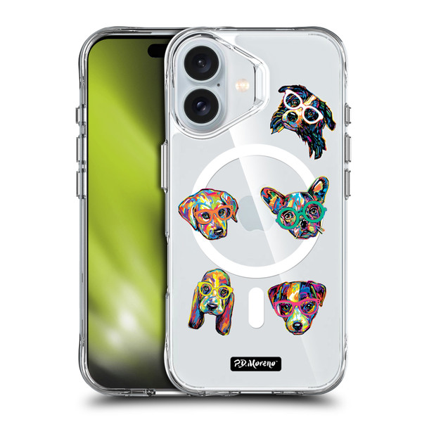 P.D. Moreno Gothic Art Dog Heads SHOCKPROOF BUMPER CASE COMPATIBLE WITH Apple iPhone 16 & MAGSAFE
