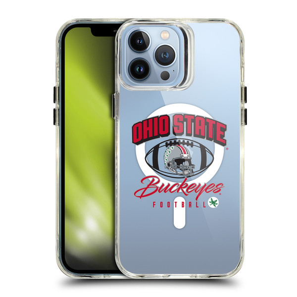 Ohio State University Logo Icon Football SHOCKPROOF BUMPER CASE COMPATIBLE WITH Apple iPhone 13 Pro Max & MAGSAFE