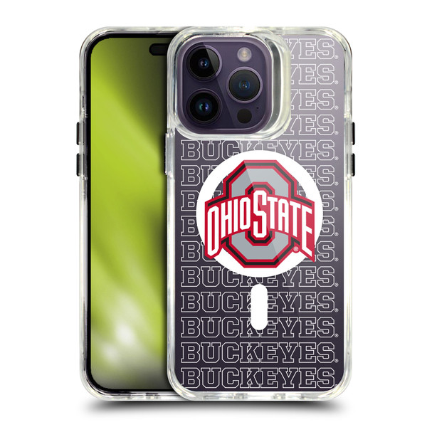 Ohio State University Logo Icon Outline Buckeyes SHOCKPROOF BUMPER CASE COMPATIBLE WITH Apple iPhone 14 Pro Max & MAGSAFE