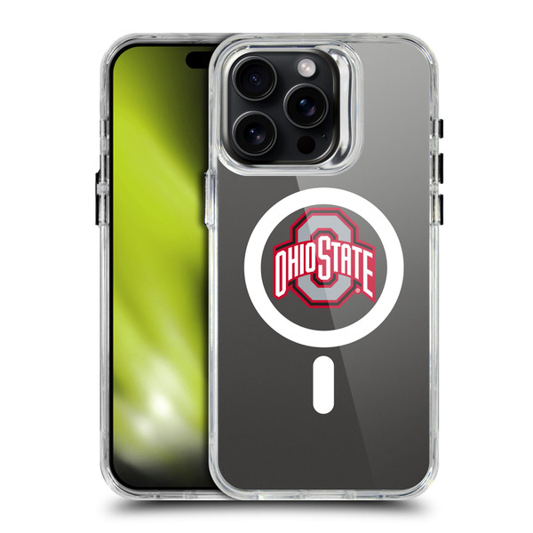 Ohio State University Logo Icon Plain SHOCKPROOF BUMPER CASE COMPATIBLE WITH Apple iPhone 15 Pro Max & MAGSAFE