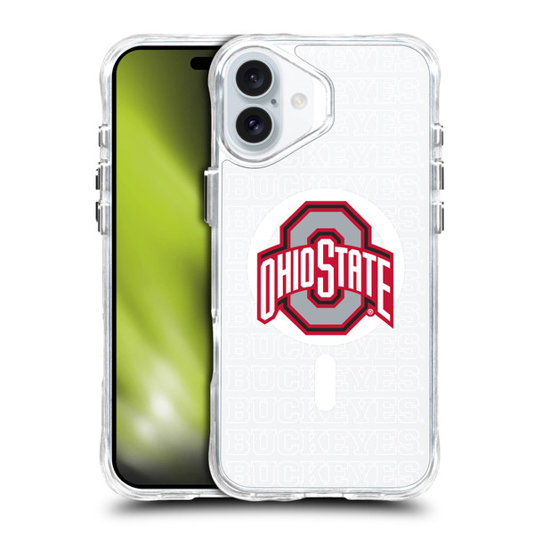 Ohio State University Logo Icon Outline Buckeyes SHOCKPROOF BUMPER CASE COMPATIBLE WITH Apple iPhone 16 Plus & MAGSAFE