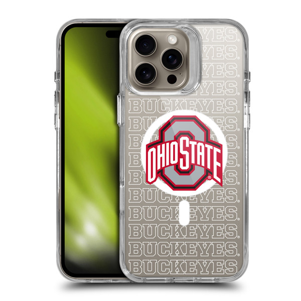 Ohio State University Logo Icon Outline Buckeyes SHOCKPROOF BUMPER CASE COMPATIBLE WITH Apple iPhone 16 Pro Max & MAGSAFE