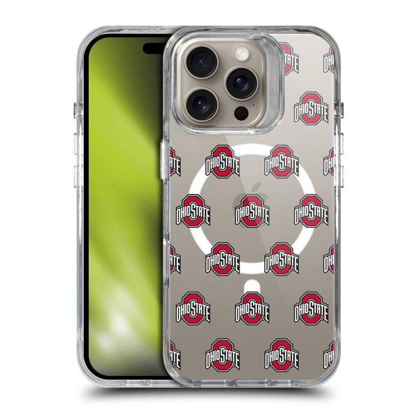 Ohio State University Logo Icon Pattern SHOCKPROOF BUMPER CASE COMPATIBLE WITH Apple iPhone 16 Pro & MAGSAFE