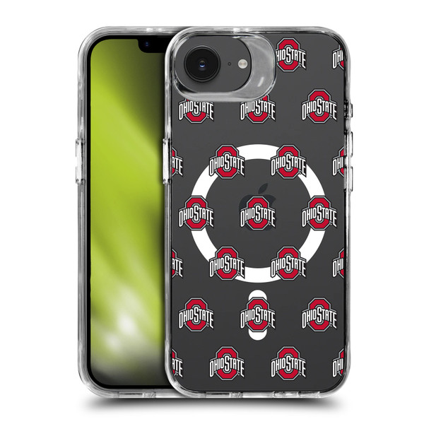 Ohio State University Logo Icon Pattern SHOCKPROOF BUMPER CASE COMPATIBLE WITH Apple iPhone 16e / Apple iPhone 17e & MAGSAFE