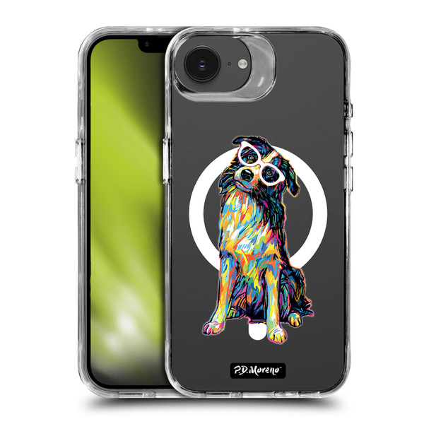 P.D. Moreno Gothic Art Border Collie SHOCKPROOF BUMPER CASE COMPATIBLE WITH Apple iPhone 16e & MAGSAFE