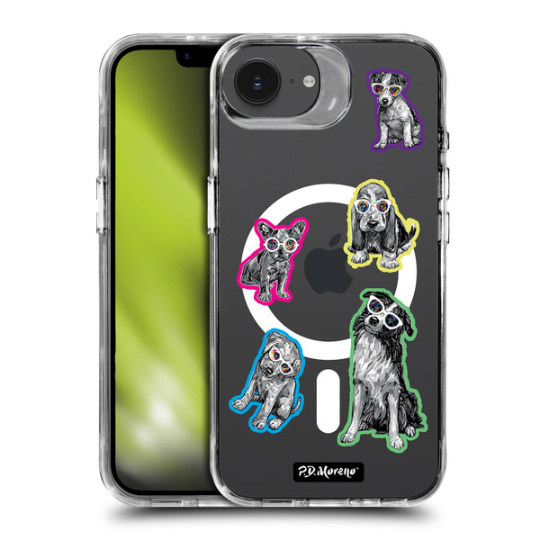 P.D. Moreno Gothic Art Dogs Greyscale SHOCKPROOF BUMPER CASE COMPATIBLE WITH Apple iPhone 16e & MAGSAFE