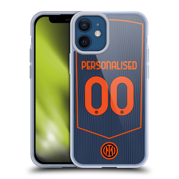 Custom Customised Personalised Inter Milan 2025/26 Players Home Kit Third Soft Gel Case for Apple iPhone 12 Mini