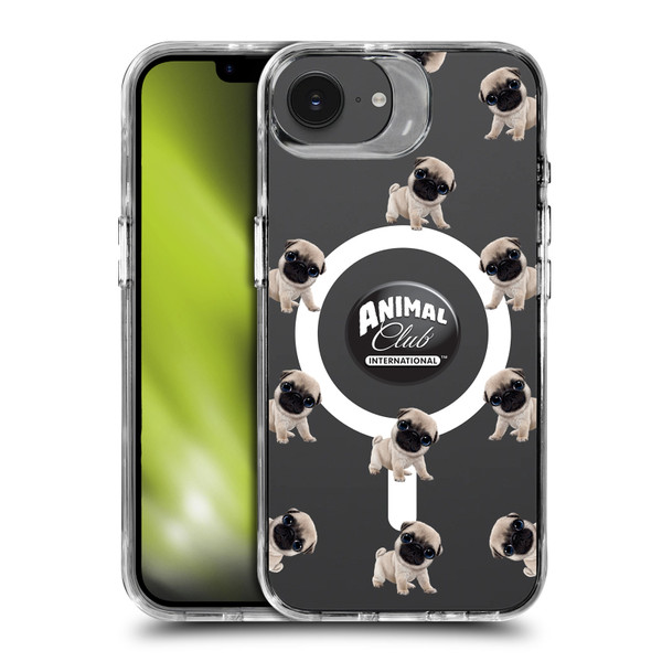Animal Club International Icons Pug Pattern SHOCKPROOF BUMPER CASE COMPATIBLE WITH Apple iPhone 16e / Apple iPhone 17e & MAGSAFE