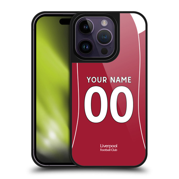 Custom Customised Personalised Liverpool Football Club 2025/26 Kit Home Gel Armour Case For Apple iPhone 14 Pro