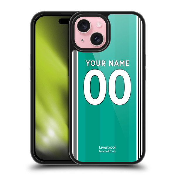 Custom Customised Personalised Liverpool Football Club 2025/26 Kit Third Gel Armour Case For Apple iPhone 15