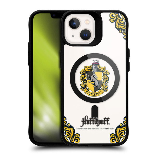 Harry Potter Houses Hufflepuff BLACK SHOCKPROOF BUMPER CASE COMPATIBLE WITH Apple iPhone 13 & MAGSAFE