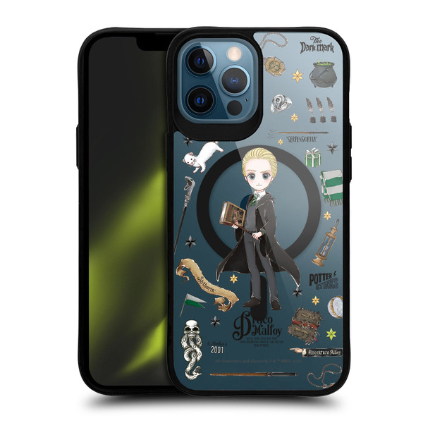 Harry Potter Magical Icons Draco Malfoy BLACK SHOCKPROOF BUMPER CASE COMPATIBLE WITH Apple iPhone 12 Pro Max & MAGSAFE