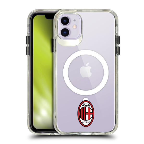 AC Milan Logo Icon Crest Minimalist SHOCKPROOF BUMPER CASE COMPATIBLE WITH  & MAGSAFE Apple iPhone 11