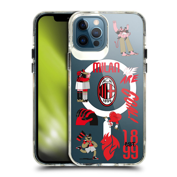 AC Milan Logo Icon Icons SHOCKPROOF BUMPER CASE COMPATIBLE WITH  & MAGSAFE Apple iPhone 12 / iPhone 12 Pro