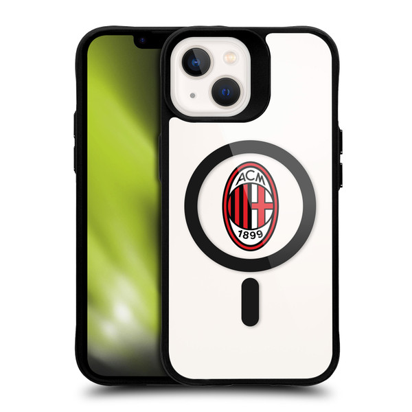 AC Milan Logo Icon Crest BLACK SHOCKPROOF BUMPER CASE COMPATIBLE WITH  & MAGSAFE Apple iPhone 13