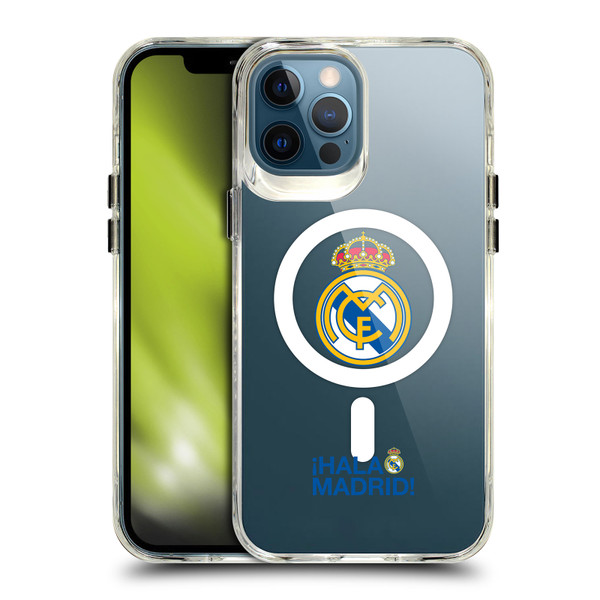 Real Madrid CF Logo Icon Hala Madrid SHOCKPROOF BUMPER CASE COMPATIBLE WITH  & MAGSAFE Apple iPhone 12 Pro Max
