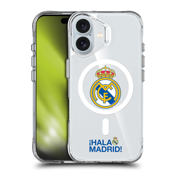 Real Madrid CF Logo Icon Hala Madrid SHOCKPROOF BUMPER CASE COMPATIBLE WITH  & MAGSAFE Apple iPhone 16