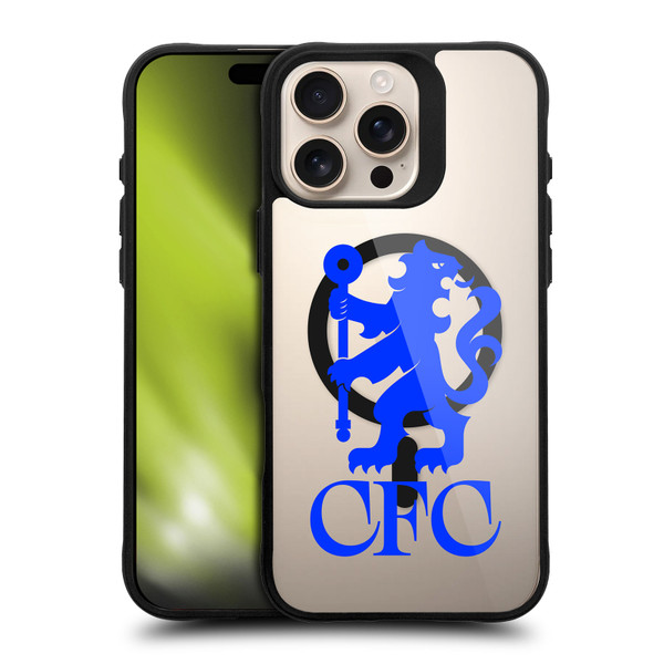 Chelsea Football Club Logo Icon Lions Oversized BLACK SHOCKPROOF BUMPER CASE COMPATIBLE WITH  & MAGSAFE Apple iPhone 16 Pro Max
