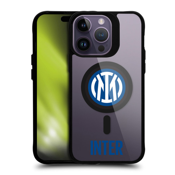 Fc Internazionale Milano Logo Icon Crest Inter BLACK SHOCKPROOF BUMPER CASE COMPATIBLE WITH  & MAGSAFE Apple iPhone 14 Pro Max