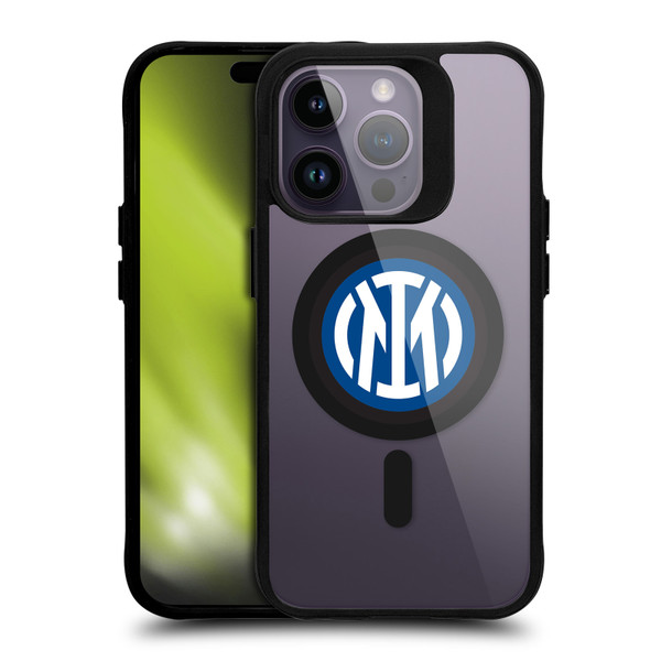 Fc Internazionale Milano Logo Icon Crest BLACK SHOCKPROOF BUMPER CASE COMPATIBLE WITH  & MAGSAFE Apple iPhone 14 Pro