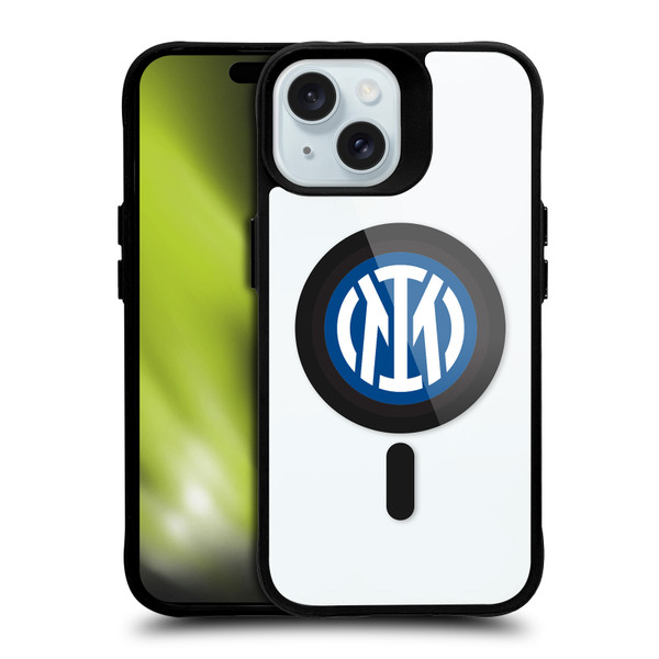 Fc Internazionale Milano Logo Icon Crest BLACK SHOCKPROOF BUMPER CASE COMPATIBLE WITH  & MAGSAFE Apple iPhone 15