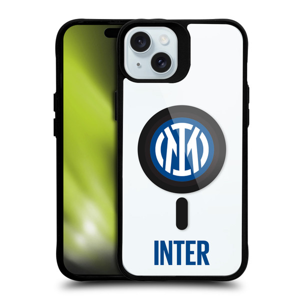 Fc Internazionale Milano Logo Icon Crest Inter BLACK SHOCKPROOF BUMPER CASE COMPATIBLE WITH  & MAGSAFE Apple iPhone 15 Plus