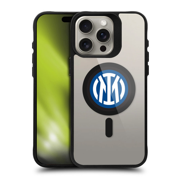 Fc Internazionale Milano Logo Icon Crest BLACK SHOCKPROOF BUMPER CASE COMPATIBLE WITH  & MAGSAFE Apple iPhone 15 Pro Max