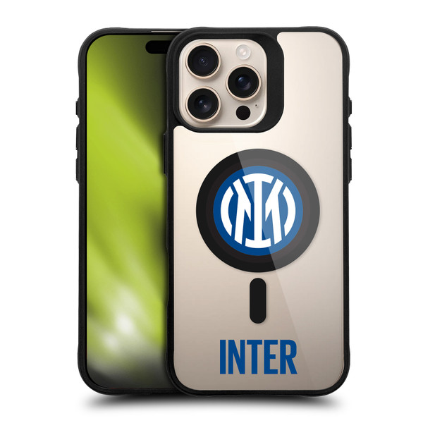 Fc Internazionale Milano Logo Icon Crest Inter BLACK SHOCKPROOF BUMPER CASE COMPATIBLE WITH  & MAGSAFE Apple iPhone 16 Pro Max