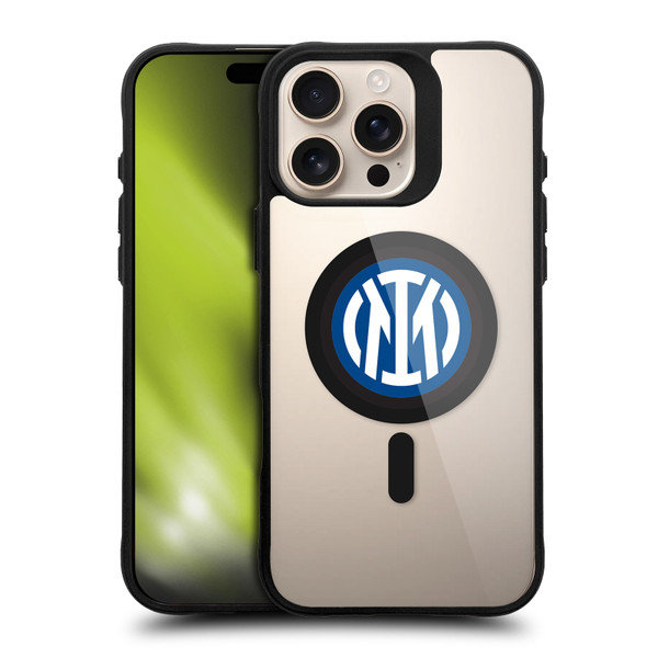Fc Internazionale Milano Logo Icon Crest BLACK SHOCKPROOF BUMPER CASE COMPATIBLE WITH  & MAGSAFE Apple iPhone 16 Pro Max