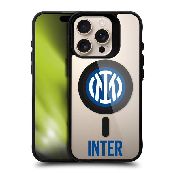 Fc Internazionale Milano Logo Icon Crest Inter BLACK SHOCKPROOF BUMPER CASE COMPATIBLE WITH  & MAGSAFE Apple iPhone 16 Pro