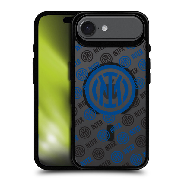 Fc Internazionale Milano Logo Icon Crest Pattern BLACK SHOCKPROOF BUMPER CASE COMPATIBLE WITH  & MAGSAFE Apple iPhone 17 Air