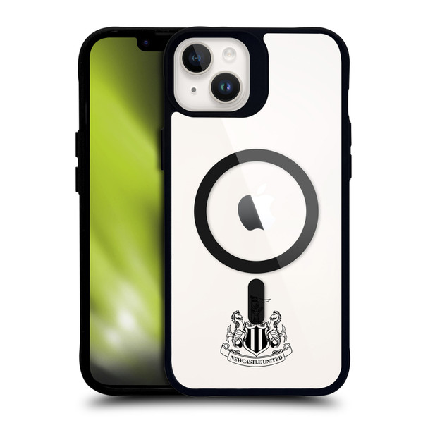 Newcastle United Football Club Logo Icon Crest Minimalist Black BLACK SHOCKPROOF BUMPER CASE COMPATIBLE WITH  & MAGSAFE Apple iPhone 14 Plus