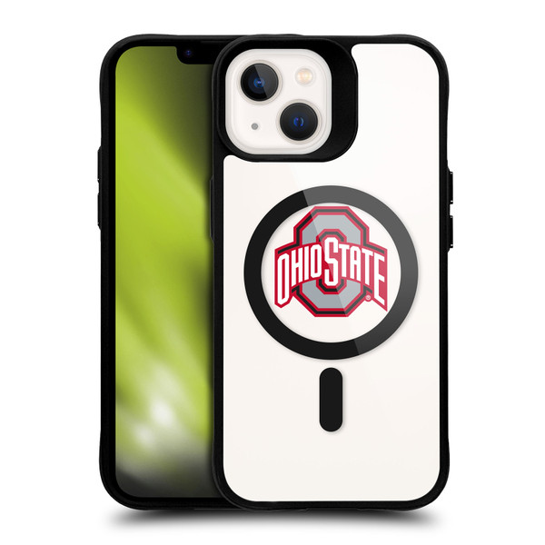 Ohio State University Logo Icon Plain BLACK SHOCKPROOF BUMPER CASE COMPATIBLE WITH  & MAGSAFE Apple iPhone 13