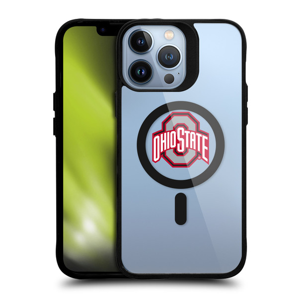 Ohio State University Logo Icon Plain BLACK SHOCKPROOF BUMPER CASE COMPATIBLE WITH  & MAGSAFE Apple iPhone 13 Pro Max