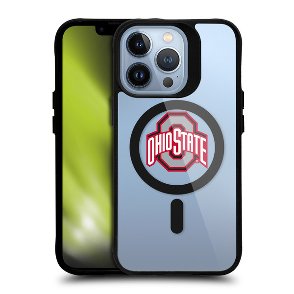 Ohio State University Logo Icon Plain BLACK SHOCKPROOF BUMPER CASE COMPATIBLE WITH  & MAGSAFE Apple iPhone 13 Pro