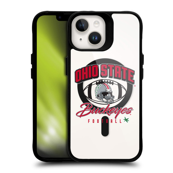 Ohio State University Logo Icon Football BLACK SHOCKPROOF BUMPER CASE COMPATIBLE WITH  & MAGSAFE Apple iPhone 14
