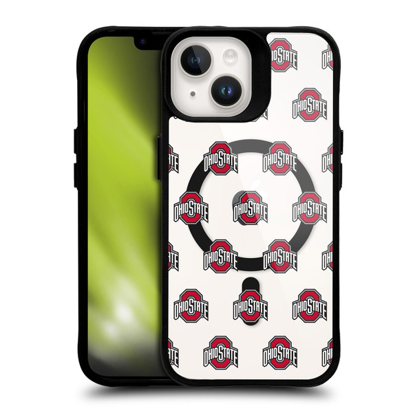Ohio State University Logo Icon Pattern BLACK SHOCKPROOF BUMPER CASE COMPATIBLE WITH  & MAGSAFE Apple iPhone 14