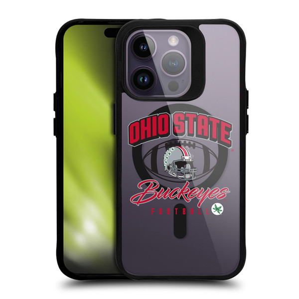 Ohio State University Logo Icon Football BLACK SHOCKPROOF BUMPER CASE COMPATIBLE WITH  & MAGSAFE Apple iPhone 14 Pro